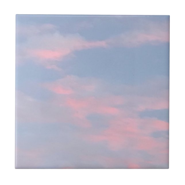Customizable Pink Clouds Tile (Front)