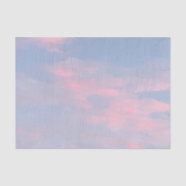 Customizable Pink Clouds Tissue Paper (Front)