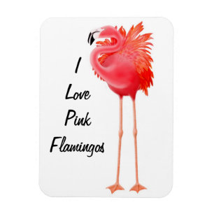 Customizable Pink Flamingo Bird Premium Magnet