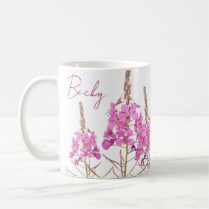 Customizable pink floral boho glam Becky name Mug