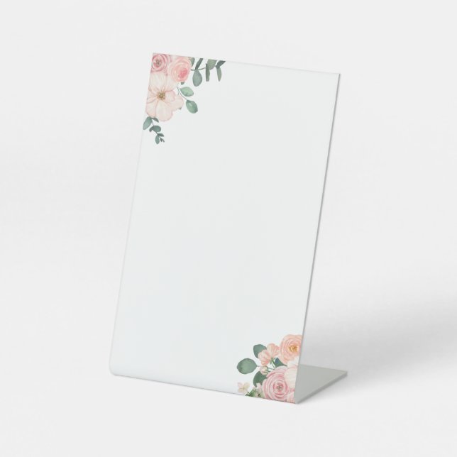 Customizable Pink Floral Sign (Front)