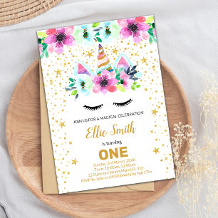 Customizable Pink & Green Unicorn Cards