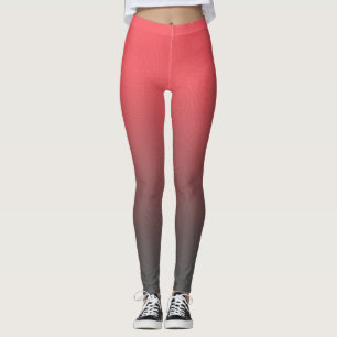 Customizable Pink Grey Ombre Background Leggings