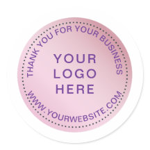 Customizable Pink Modern  Circle Sticker