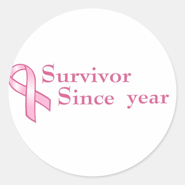 Customizable Pink Ribbon Sticker (Front)