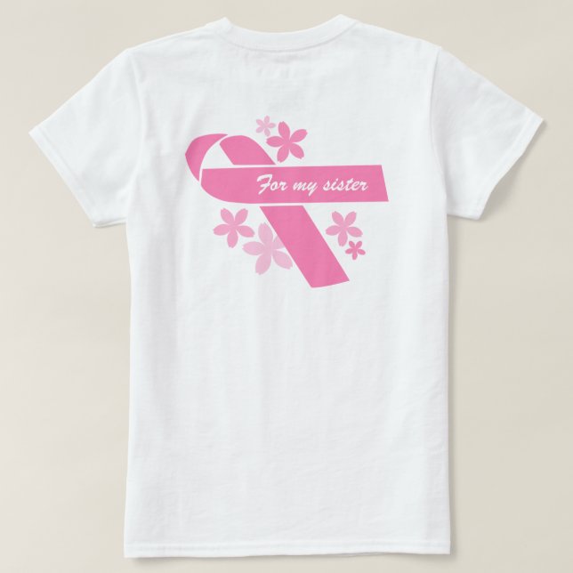 Customizable Pink Ribbon T-Shirt (Design Back)