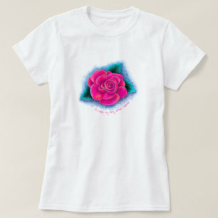 Customizable Pink Rose T-Shirt