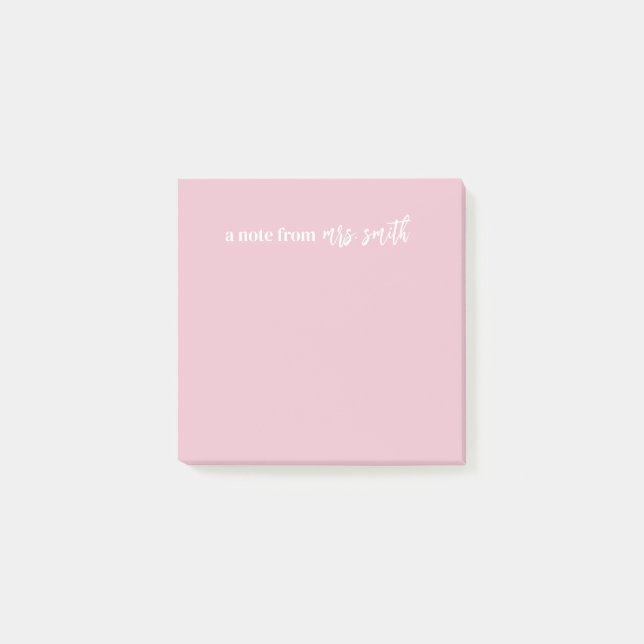 Customizable Pink Sticky Note (Front)