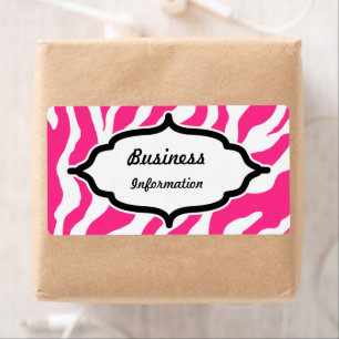 Customizable Pink Zebra Labels