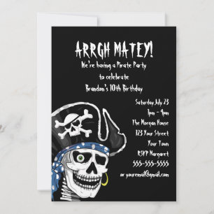 Customizable Pirate Party Invitation