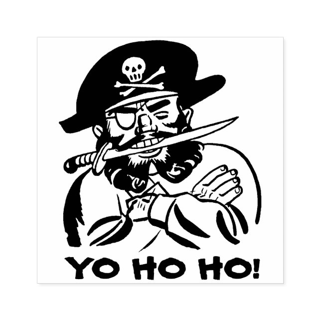 Customizable Pirate Rubber Stamp (Imprint)