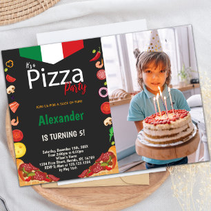 Customizable Pizza Party Invitations for Kids