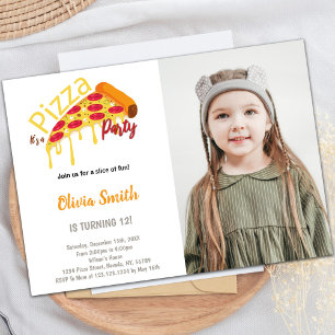 Customizable Pizza Party Invitations for Kids