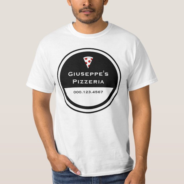 customizable pizzeria T-Shirt (Front)