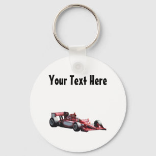 Customizable Plain Race Car Keychain