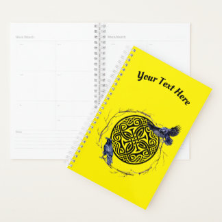 Customizable Planner with Celtic Design with Raven
