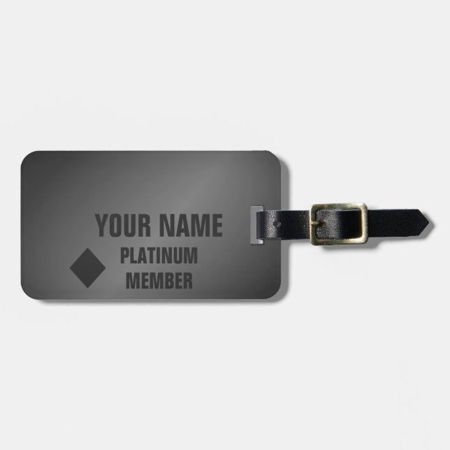 Customizable Platinum Member Luggage Tag (Front Horizontal)