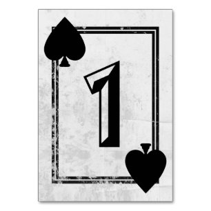 Customizable Playing Card Table Numbers (No.1)
