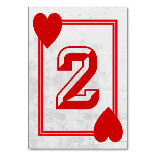 Customizable Playing Card Table Numbers (No.2)