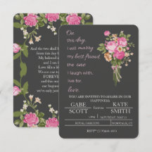 Customizable Poem WEDDING INVITATION