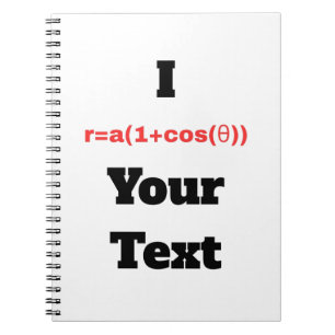 Customizable Polar Equation (I Heart) Notebook