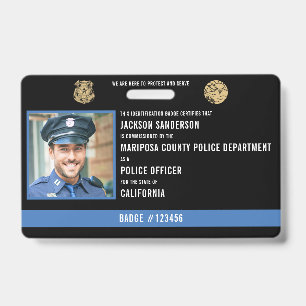 Customizable Police Department Law Enforcement ID Badge