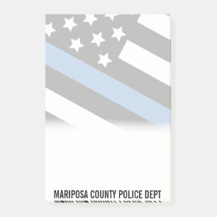 Customizable Police Department Name Thin Blue Line Post-it Notes