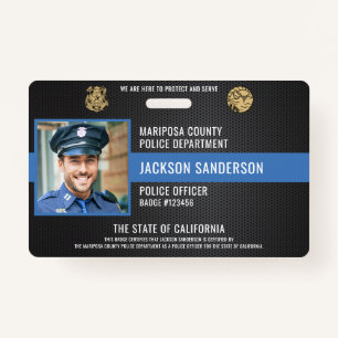 Customizable Police Law Enforcement Employee ID Badge