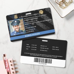 Customizable Police Officer Law Enforcement ID Badge
