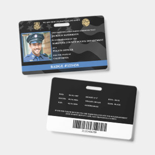 Customizable Police Officer Law Enforcement ID Badge