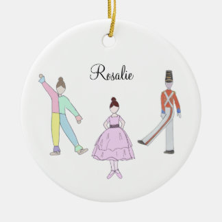 Customizable Polichinelle/Soldier/Party Girl Ceramic Ornament