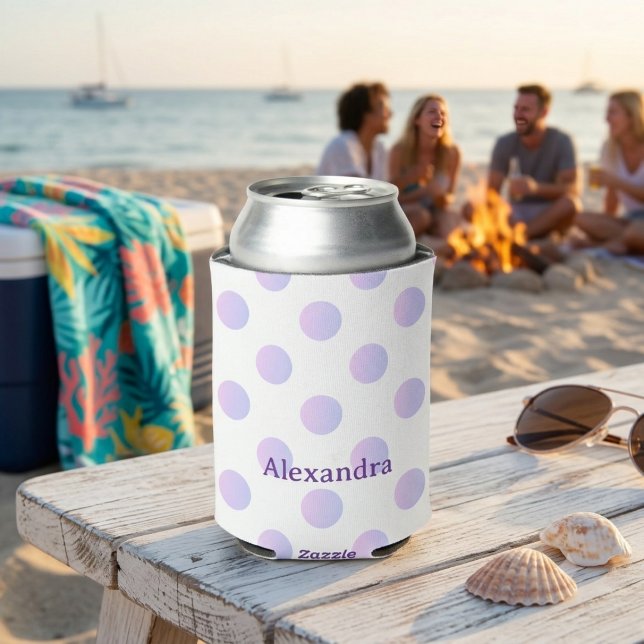 Customizable Polka Dot Can Cooler (Creator Uploaded)