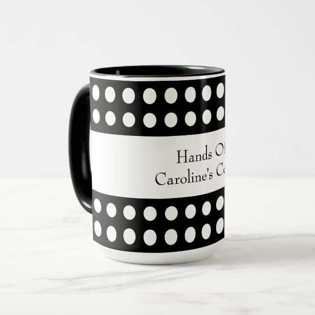 Customizable Polka Dot Mug (Front Left)