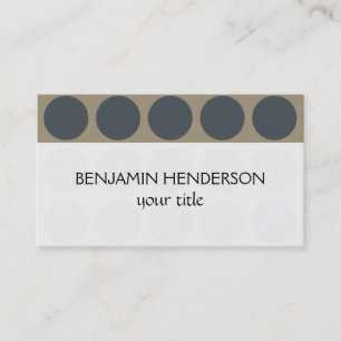 Customizable Polka Dots any Colour on Latte Business Card