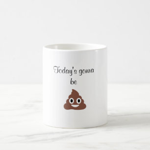 Customizable Poo Emoticon Coffee Mug