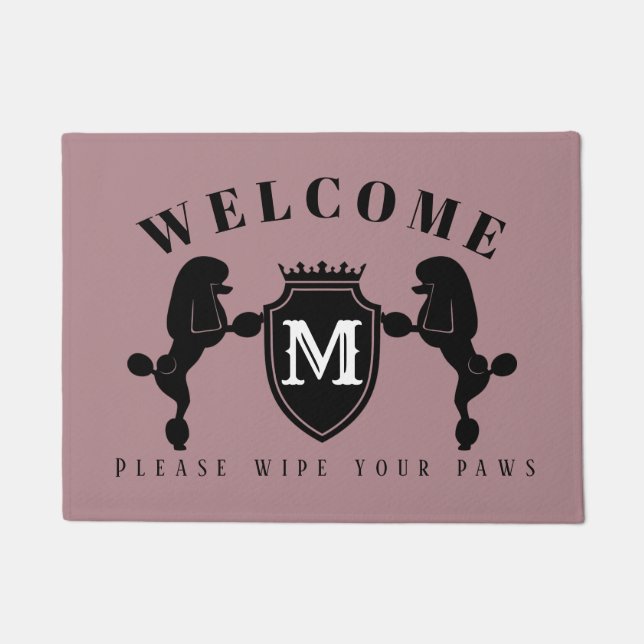 Customizable Poodle Door Mat (Continental cut) (Front)