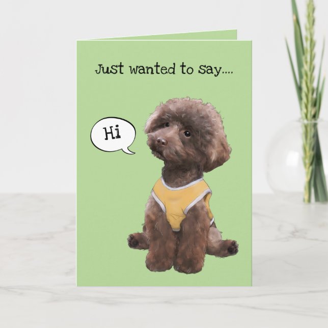 Customizable Poodle Greeting Card (Front)