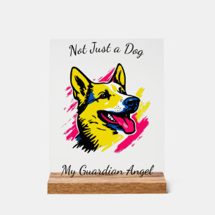 Customizable Pop Art German Shepherd Design Acrylic Sign