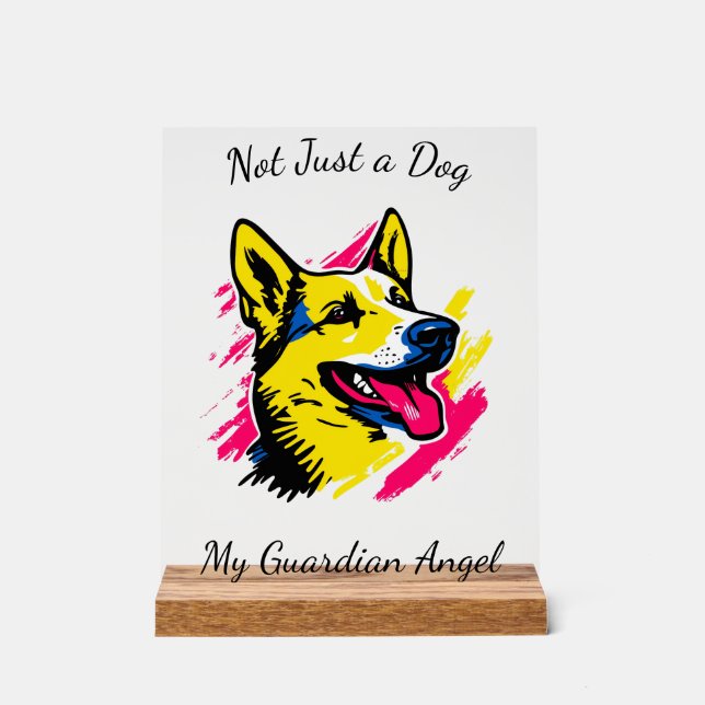 Customizable Pop Art German Shepherd Design Acrylic Sign (Front)