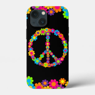 Customizable Pop Flower Power Peace iPhone 13 Mini Case