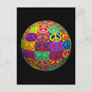 Customizable Pop Peace Ball Postcard