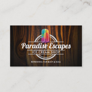 Customizable Popsicle logo business cards