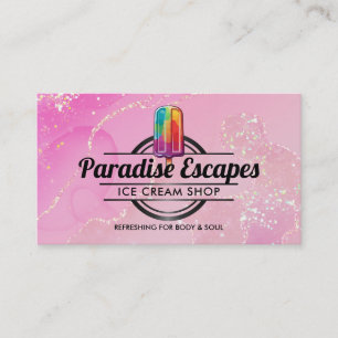 Customizable Popsicle logo business cards