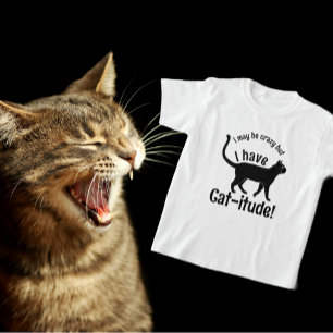 Customizable Popular Colourful I've Got Cat-itude  T-Shirt
