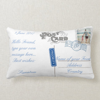 Customizable Postcard Pillow with your Message