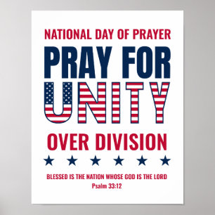 Customizable PRAY FOR UNITY National Day of Prayer Poster