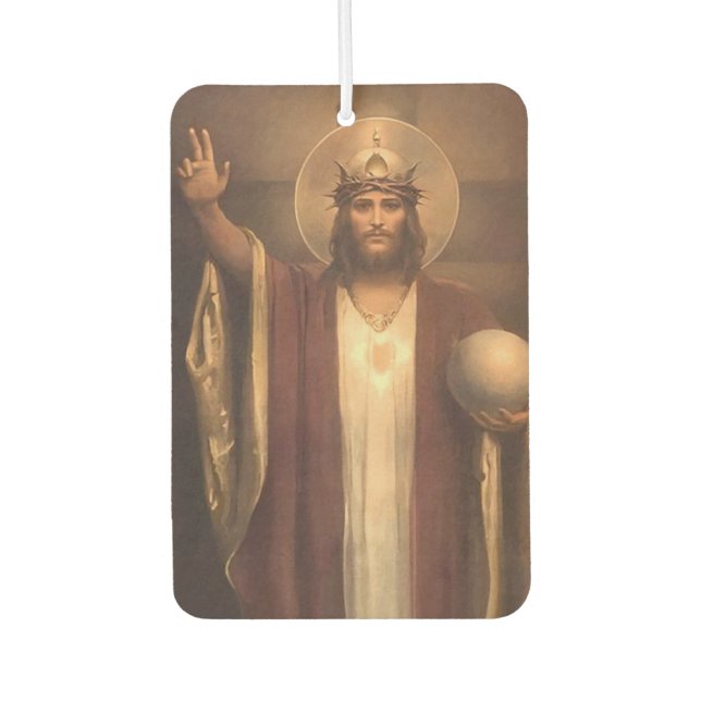 Customizable Prayer to Christ the King Air Freshener (Front)