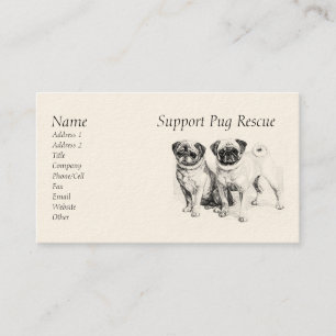 Customizable Precious Pugs Business Cards