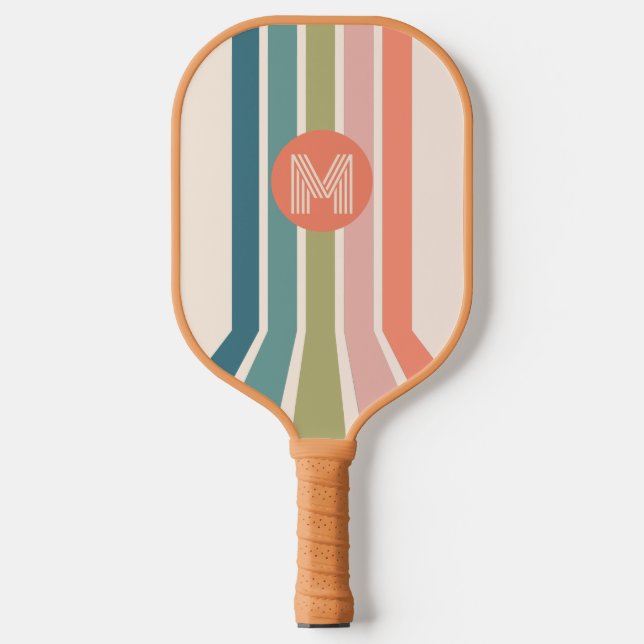Customizable Preppy Stripe Pickleball Paddle (Front)