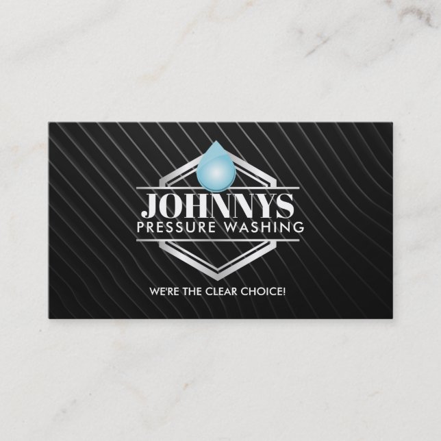 Customizable Pressure Washing Business Cards (Front)